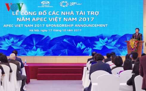 Lễ công bố các nhà tài trợ cho năm APEC 2017